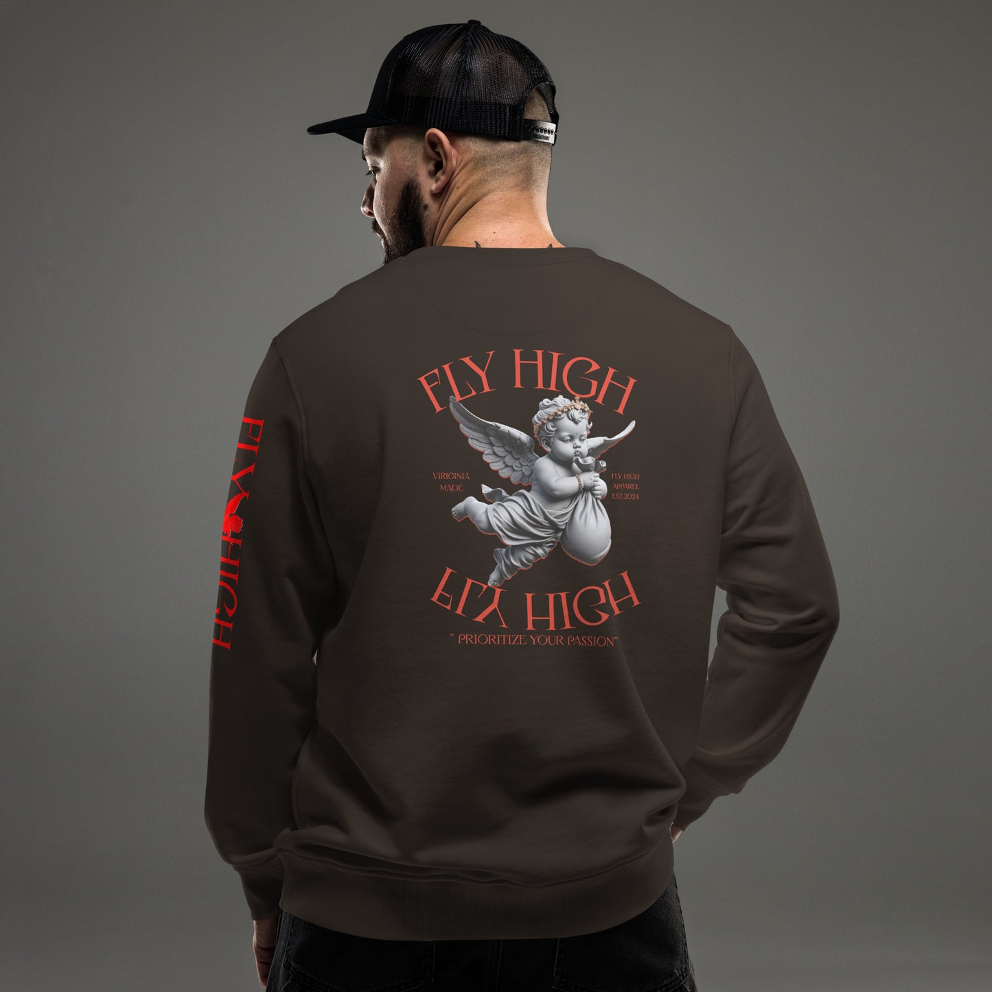 Fly High Unisex organic sweatshirt