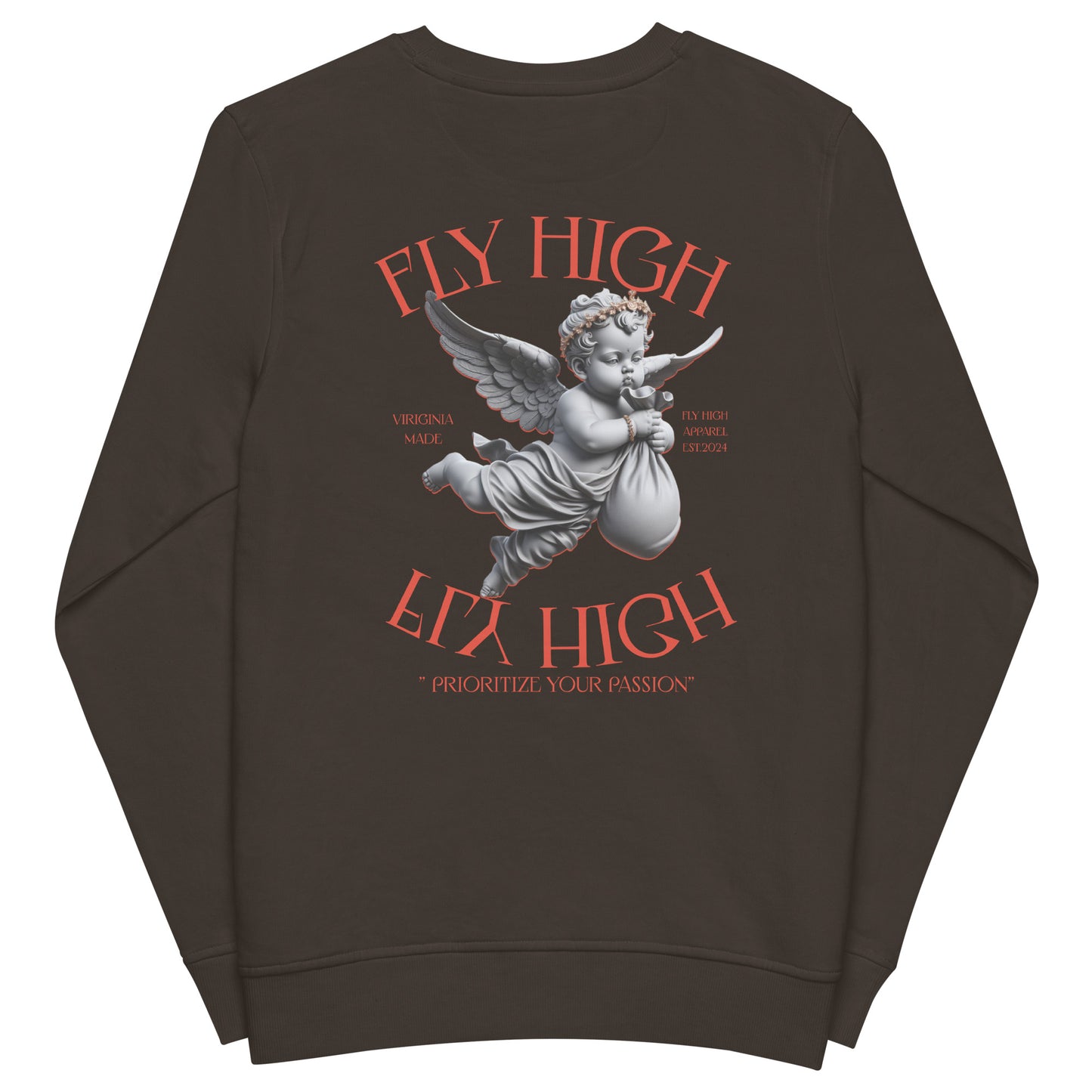 Fly High Unisex organic sweatshirt