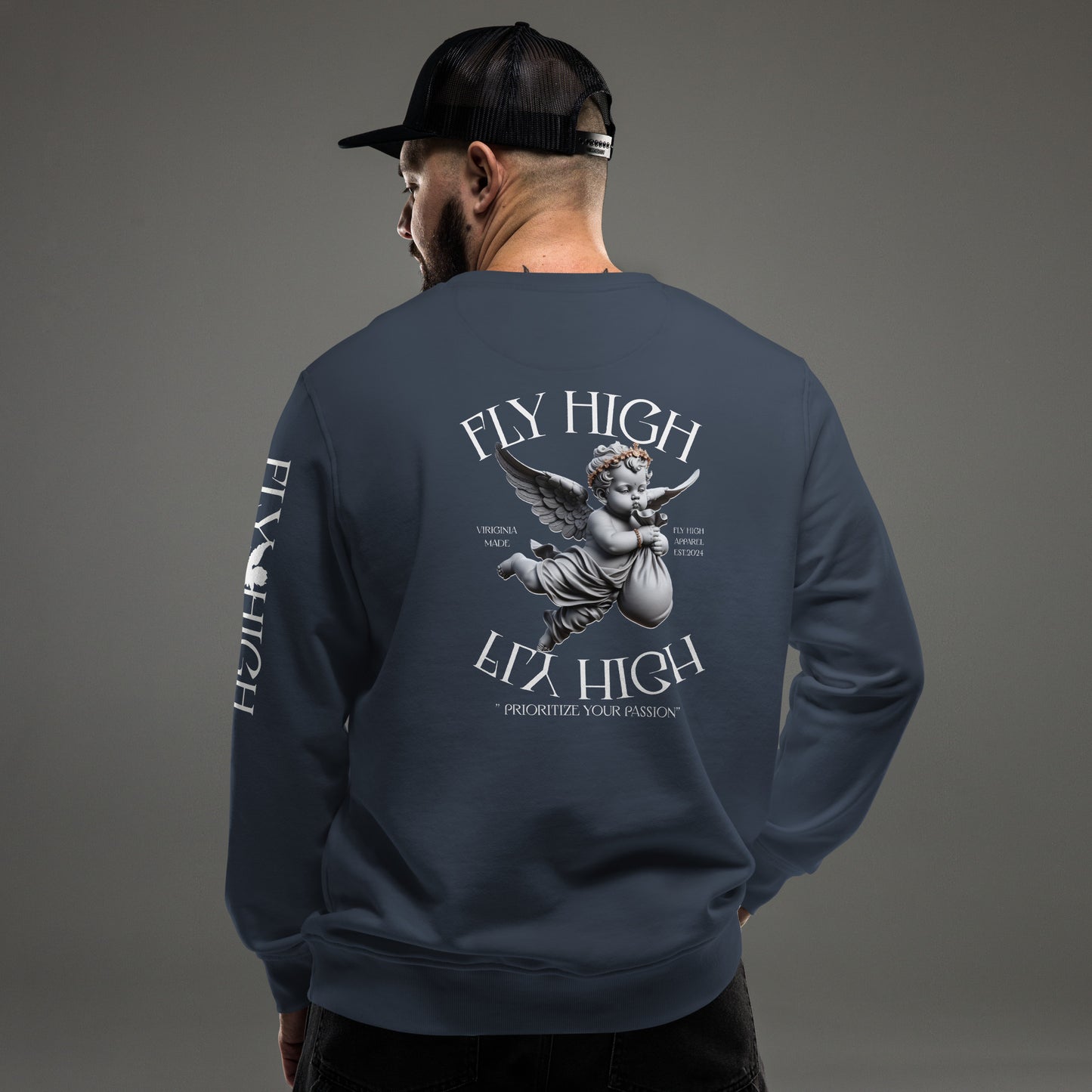 Fly High Unisex organic sweatshirt