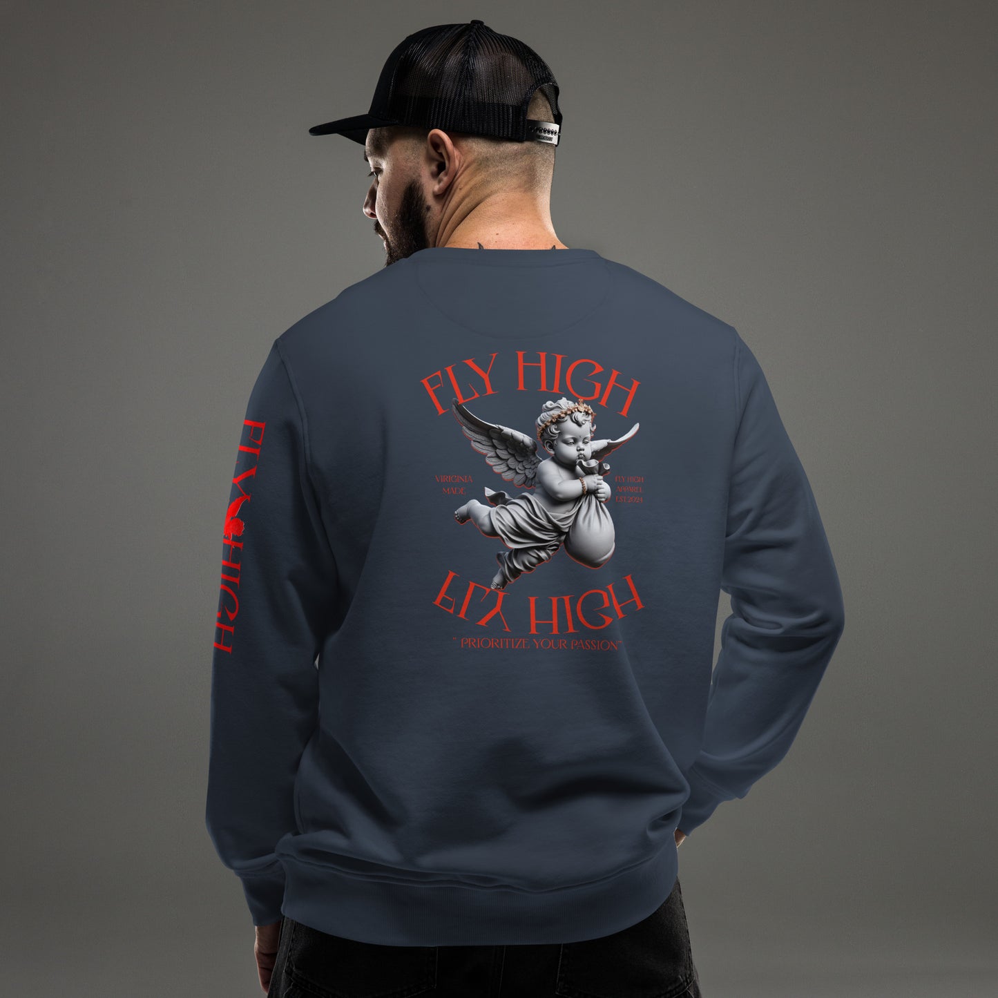 Fly High Unisex organic sweatshirt