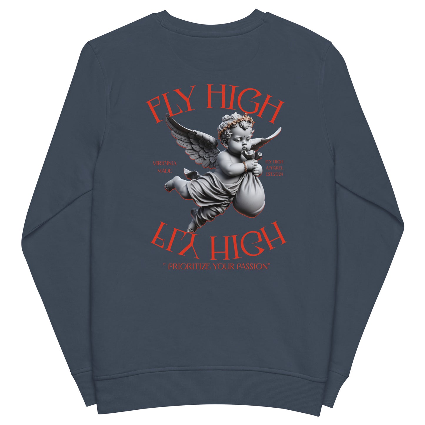 Fly High Unisex organic sweatshirt