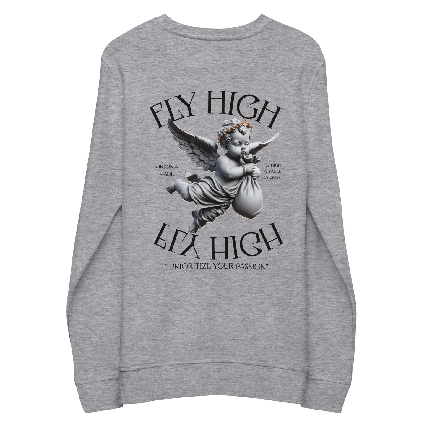 Fly High Unisex organic sweatshirt