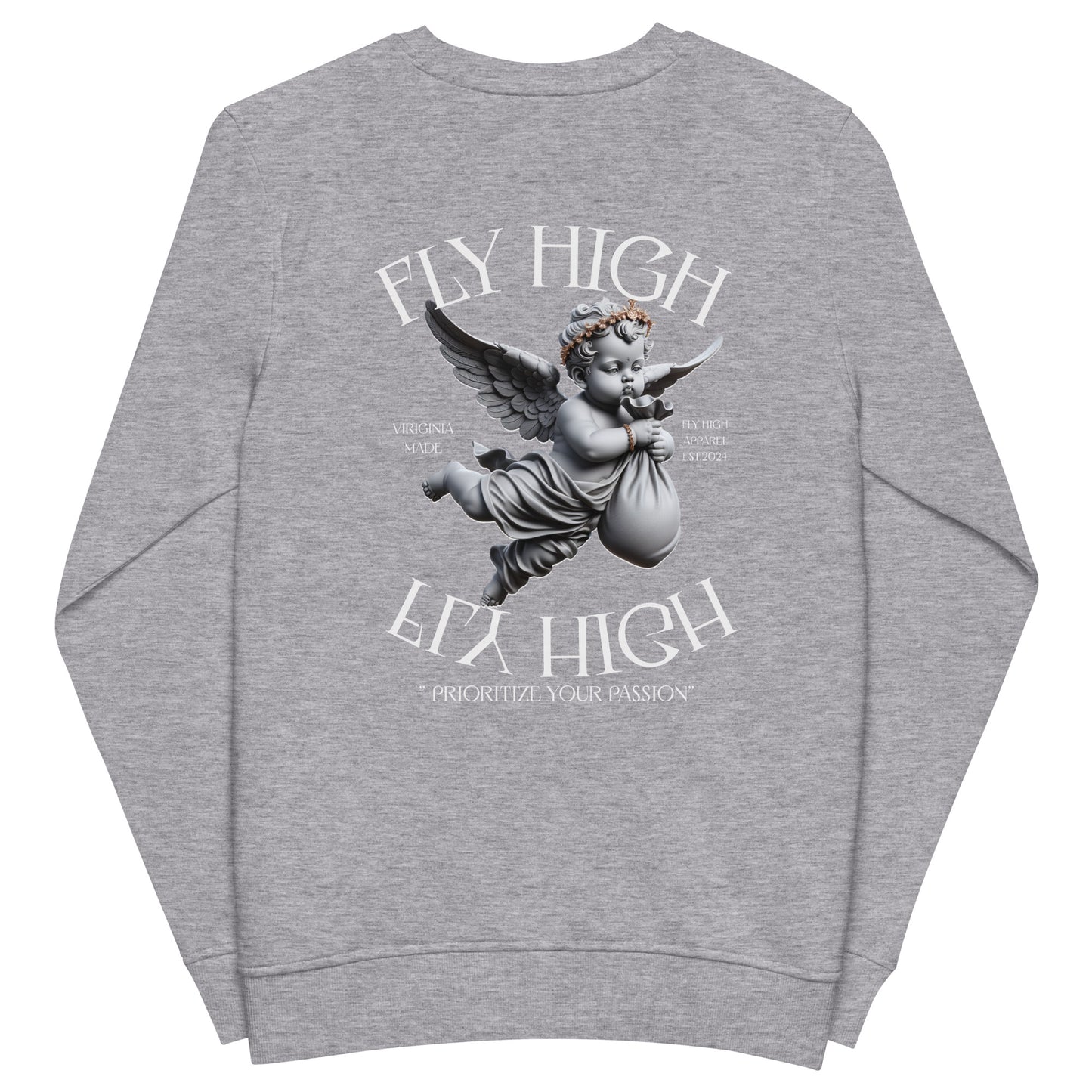 Fly High Unisex organic sweatshirt