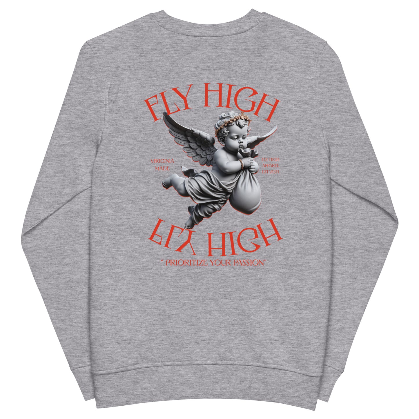 Fly High Unisex organic sweatshirt