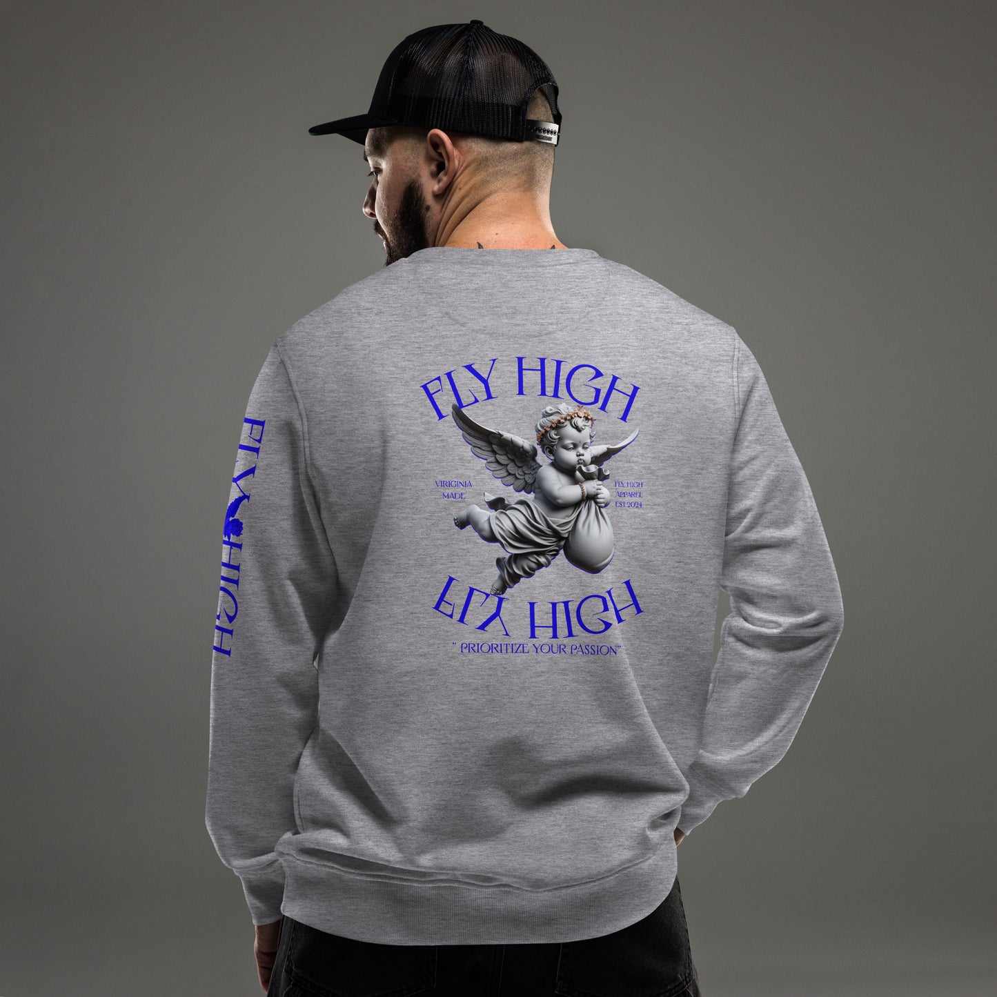 Fly High Unisex organic sweatshirt