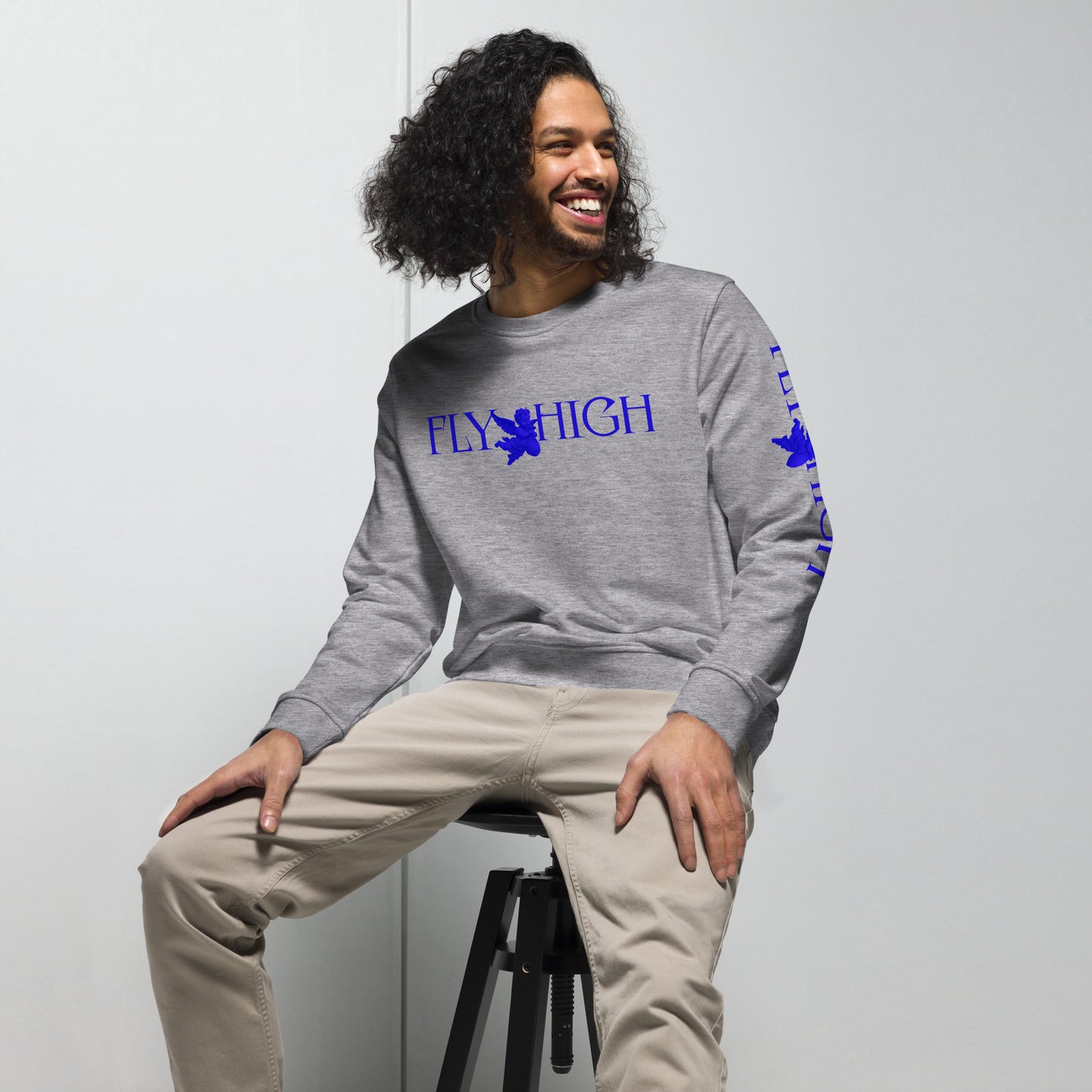 Fly High Unisex organic sweatshirt