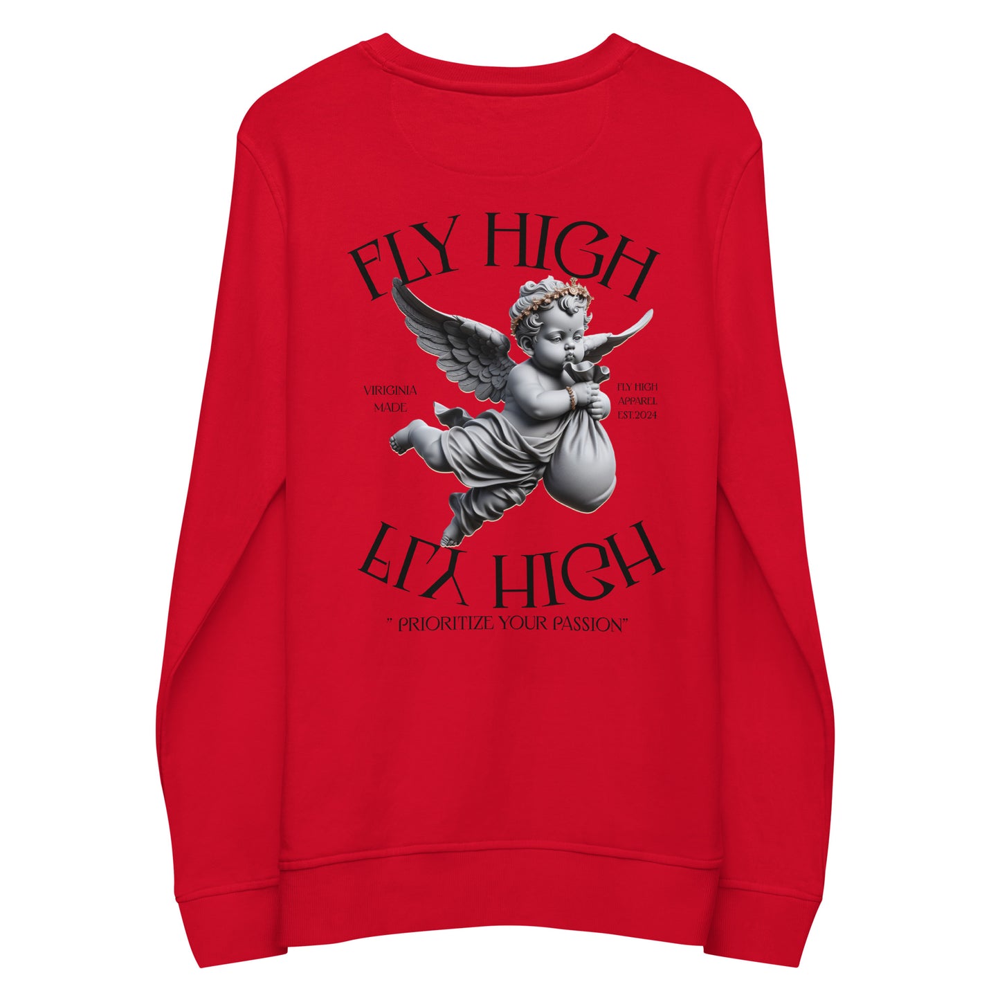 Fly High Unisex organic sweatshirt