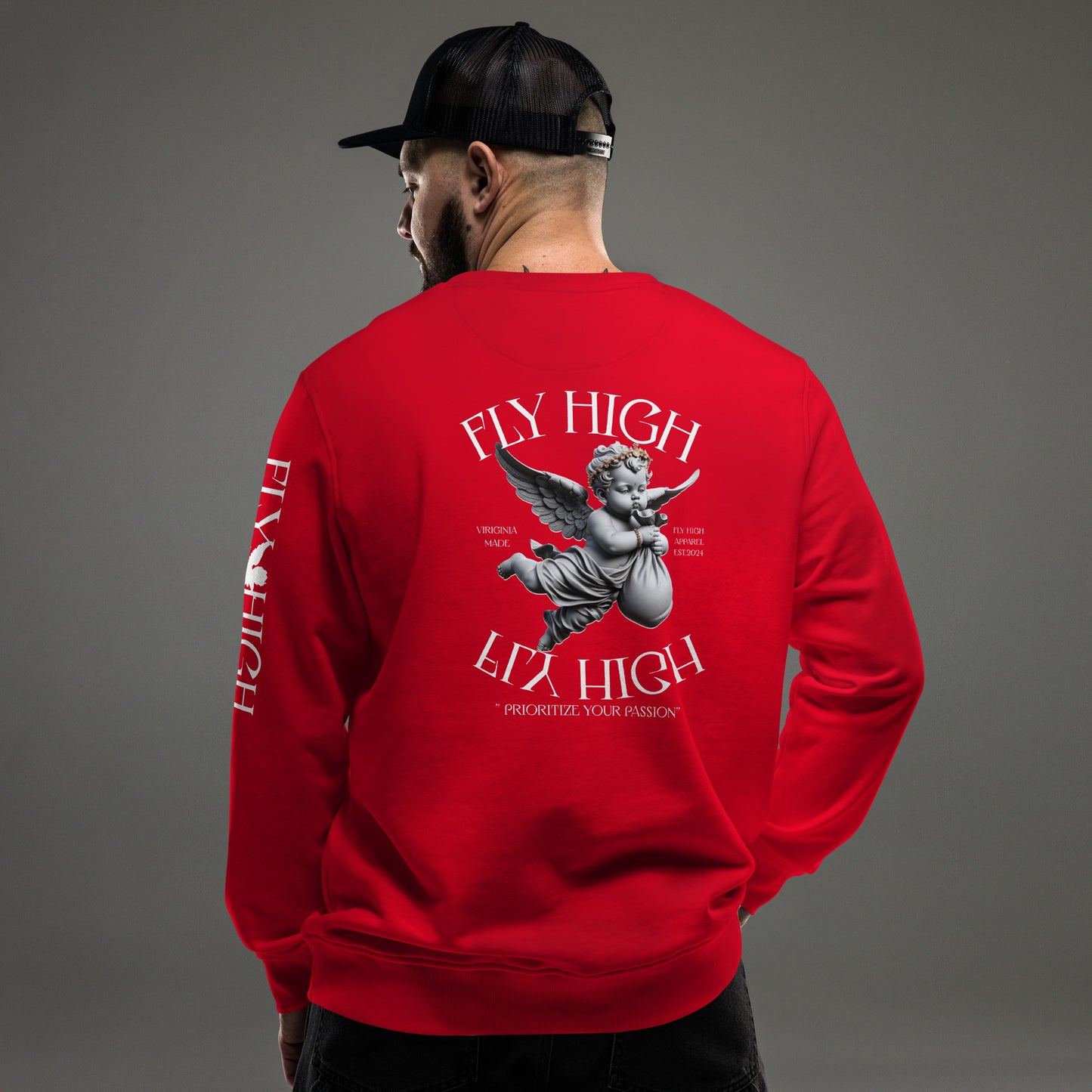 Fly High Unisex organic sweatshirt