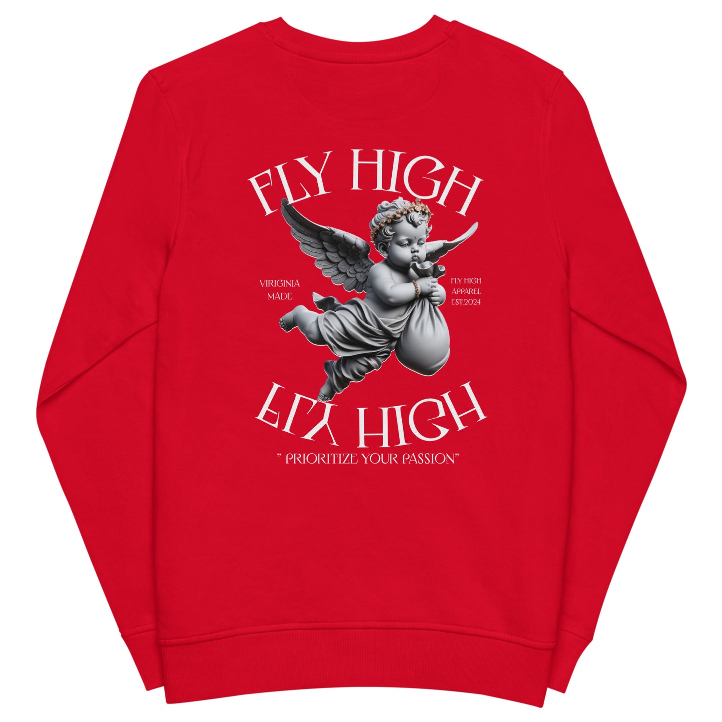 Fly High Unisex organic sweatshirt