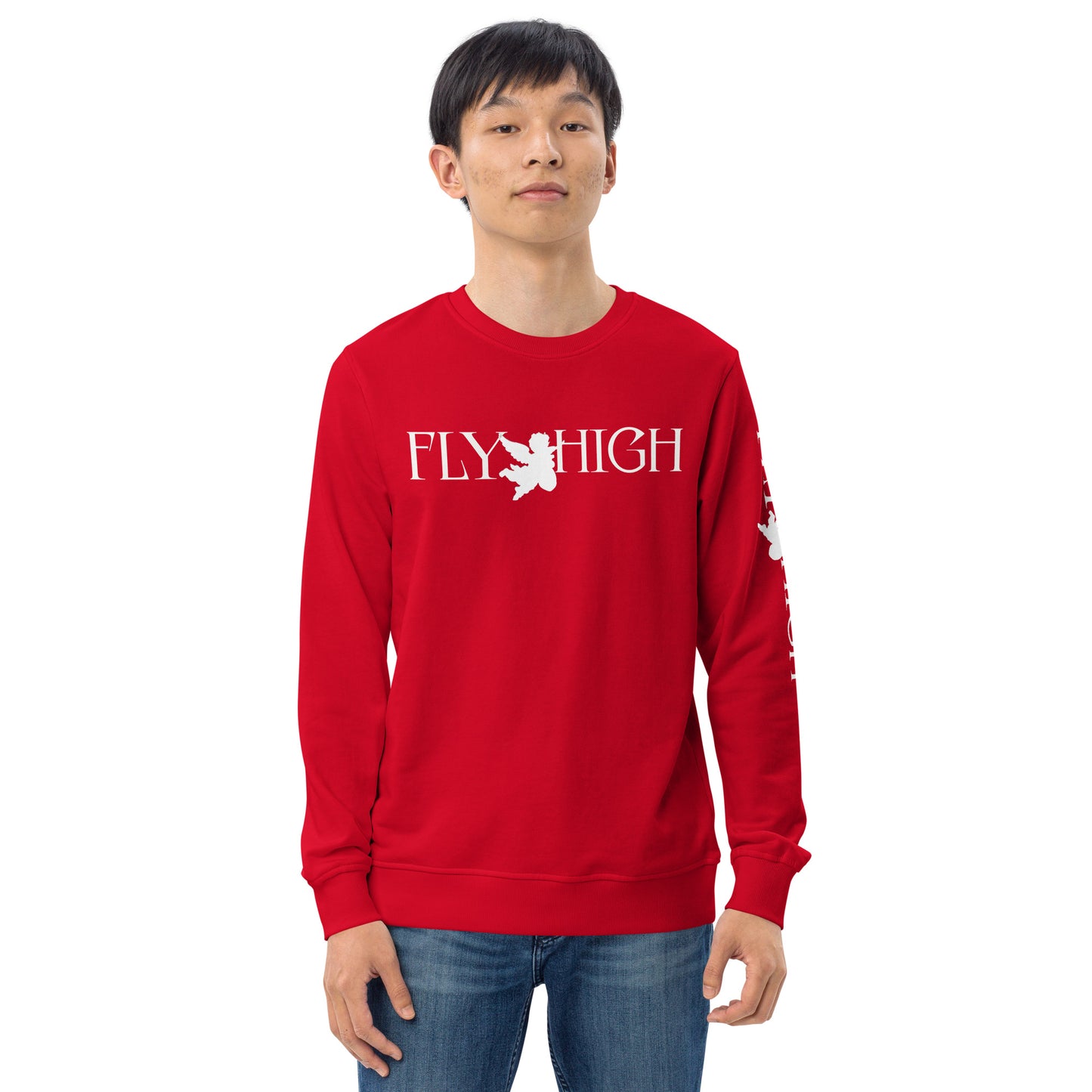 Fly High Unisex organic sweatshirt