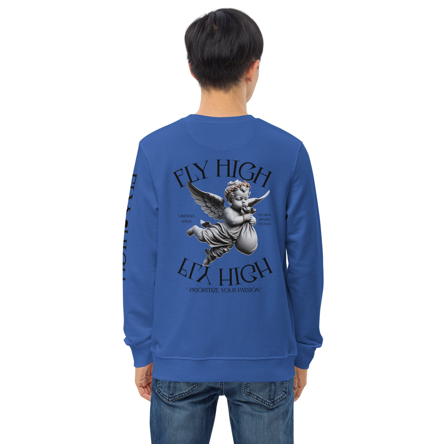 Fly High Unisex organic sweatshirt