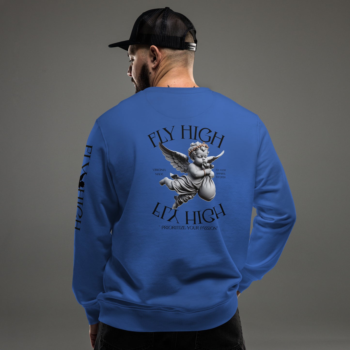 Fly High Unisex organic sweatshirt