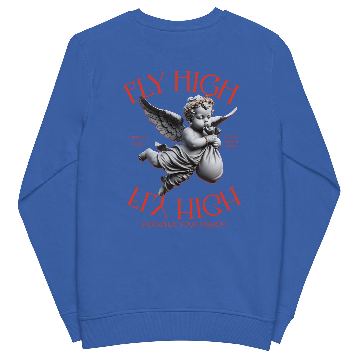 Fly High Unisex organic sweatshirt