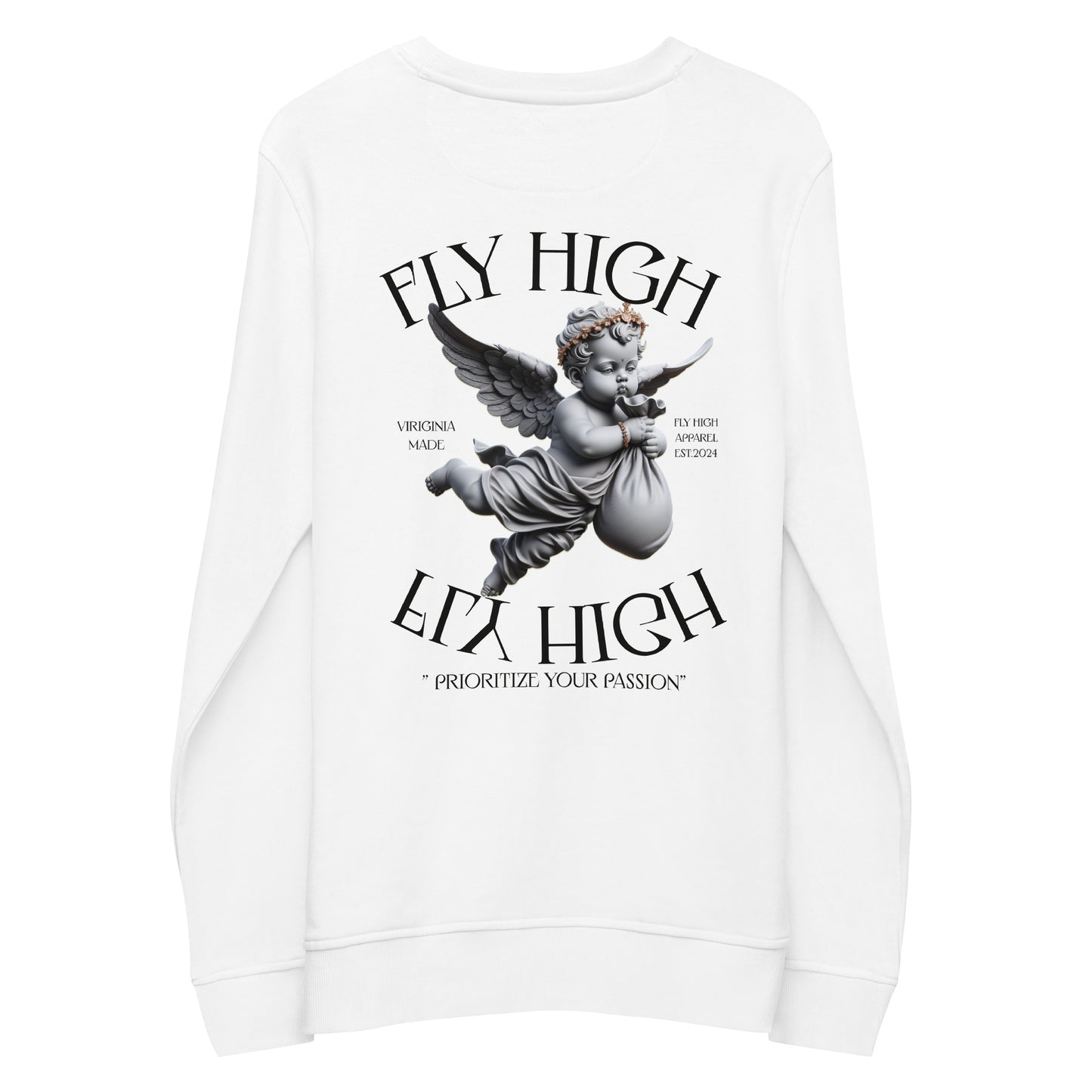 Fly High Unisex organic sweatshirt