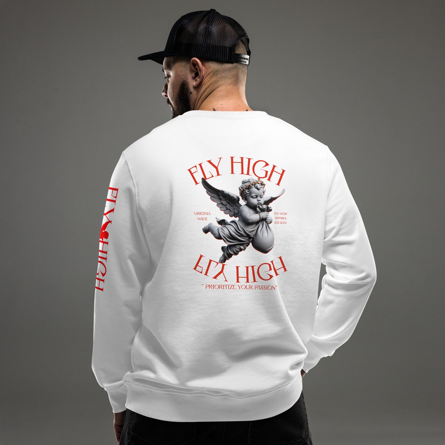 Fly High Unisex organic sweatshirt