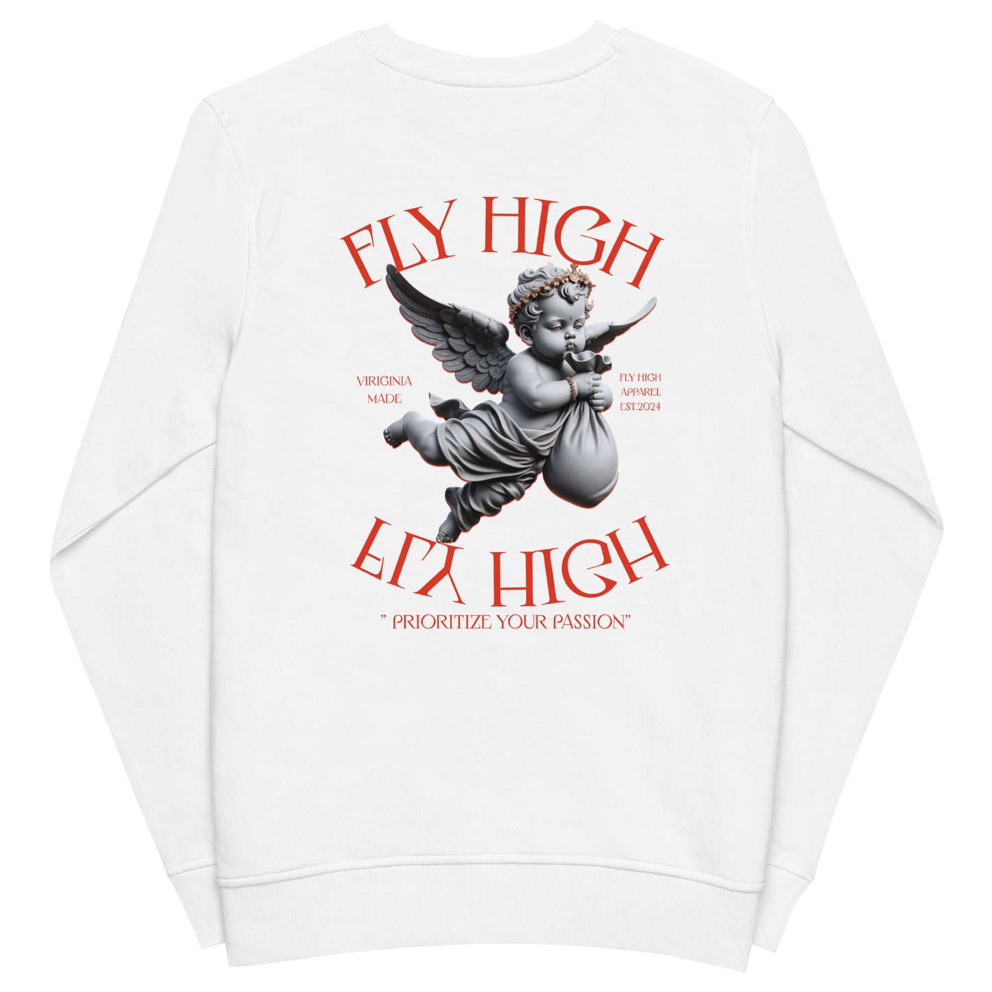 Fly High Unisex organic sweatshirt