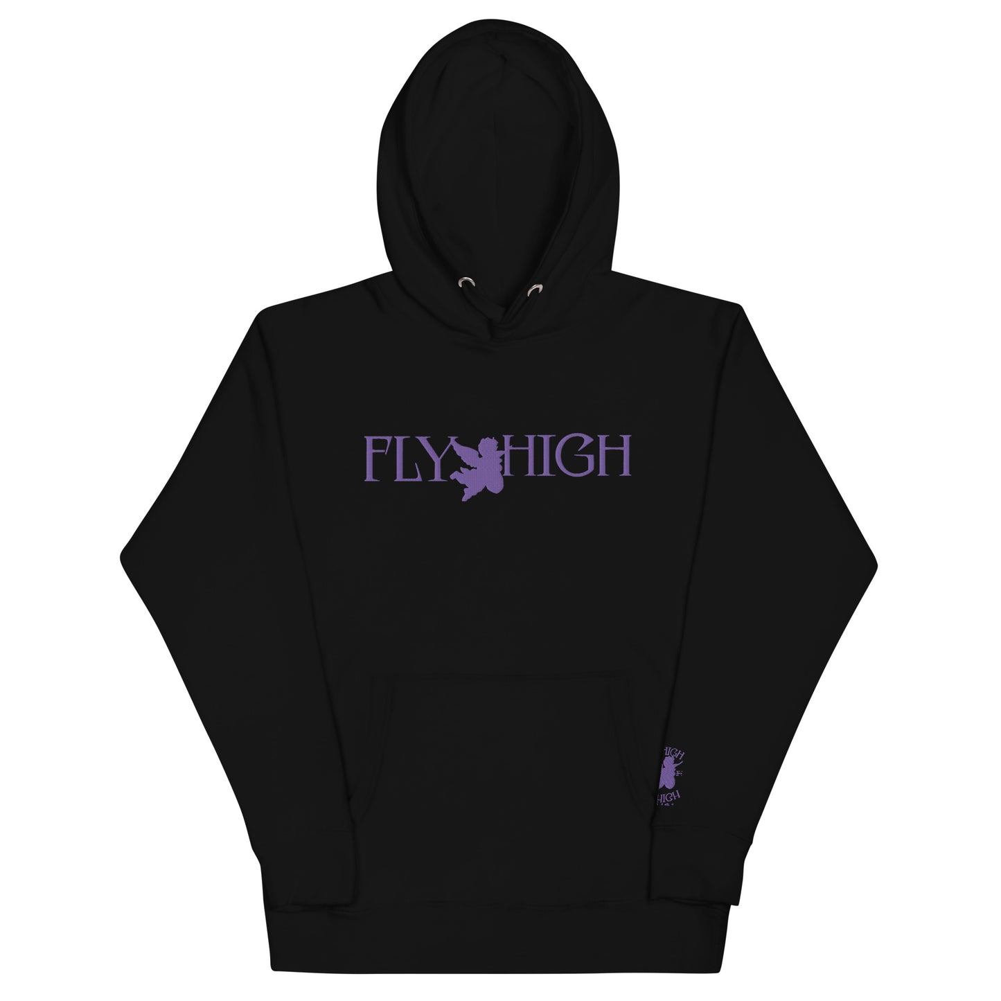 Embroidered Fly High Unisex Hoodie