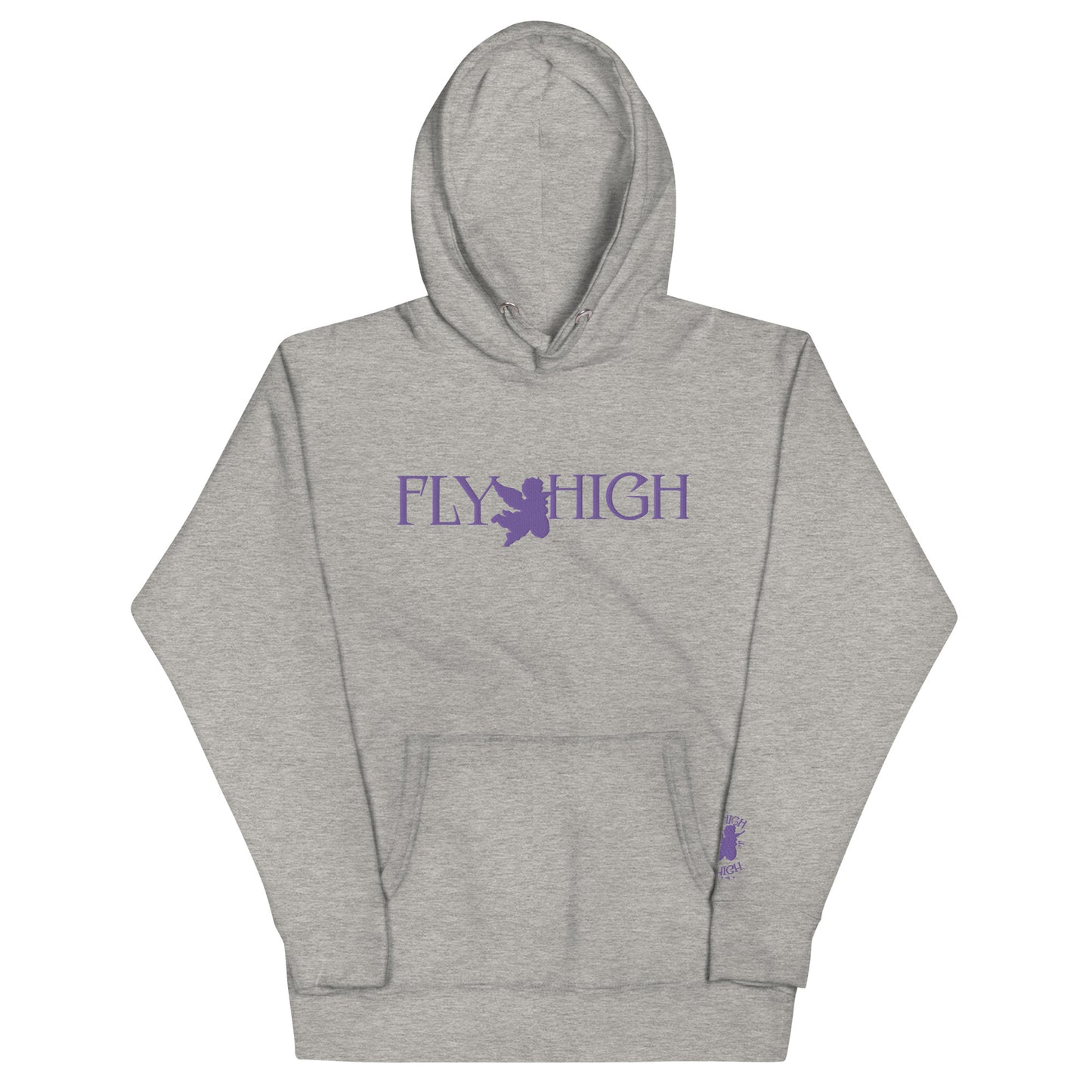 Embroidered Fly High Unisex Hoodie