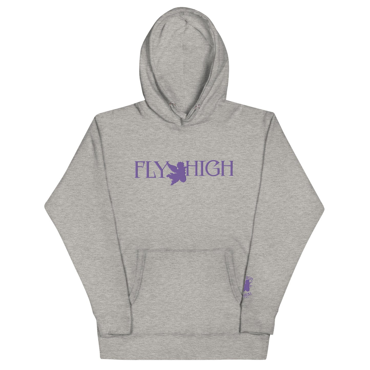 Embroidered Fly High Unisex Hoodie