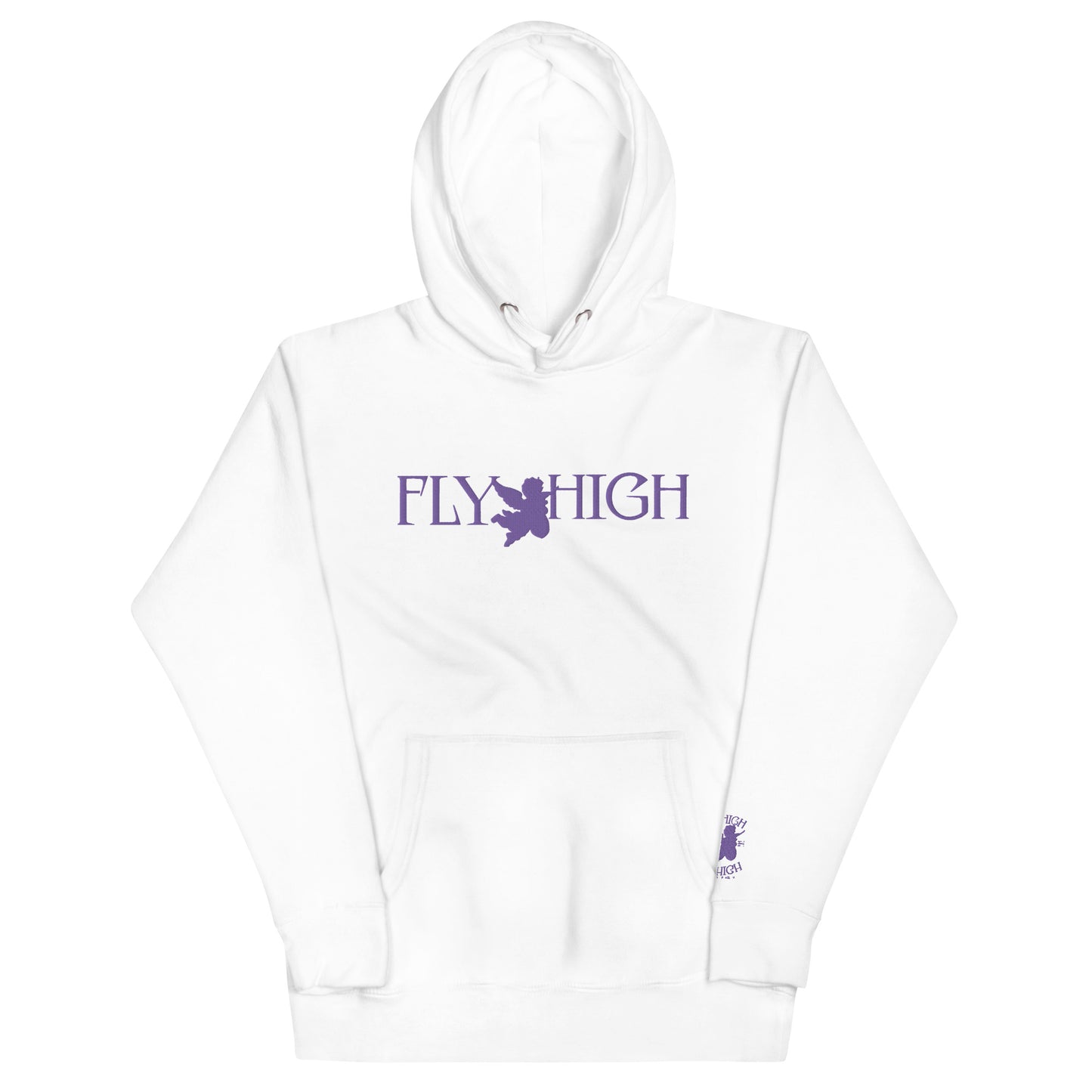 Embroidered Fly High Unisex Hoodie