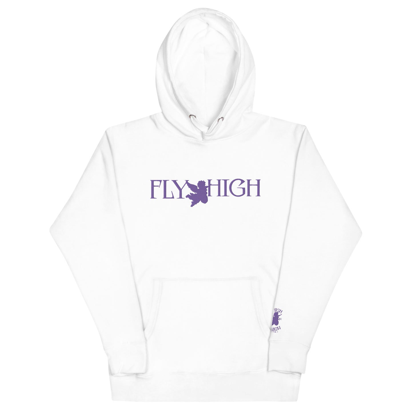 Embroidered Fly High Unisex Hoodie